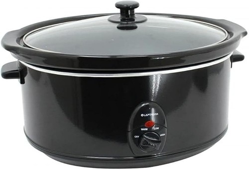 Black slow cooker pot - slow, 8.0l