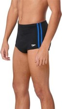New Speedo Men's Side Splice Poly Mesh Swim Square Leg Drag Suit 32" 8705970