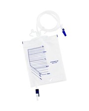 2000ml Catheter Night Bags with Integrated Bag Hanger and Lever Tap - Sterile
