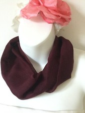 Plain Burgundy viscose scarf with magnetic fastening by Artydee Creations