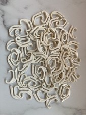 66 x Swish Valance Duo Rail Curtain Track Gliders white plastic Valance hooks