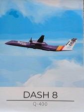 FLYBE DASH 8 CANVAS POSTER