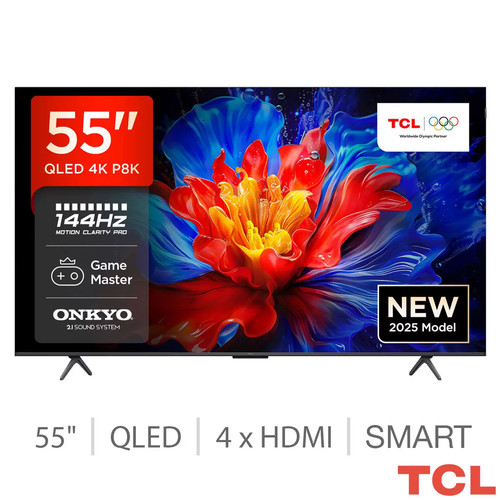 Tcl 55p8k inch qled 4k - tcl,