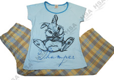 GIRLS LADIES DISNEY THUMPER BLUE PYJAMA CHECK BOTTOM SUMMER HOLIDAY SLEEPWEAR