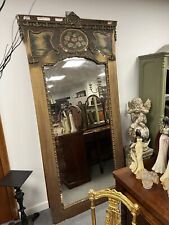 Trumeau Mirror French Gilt Gesso Wood Floor Standing Large (225 cm x 112 cm)