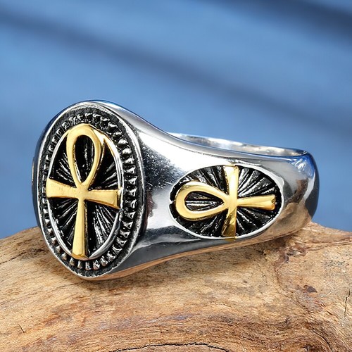 Men women stainless steel ankh - stainless,