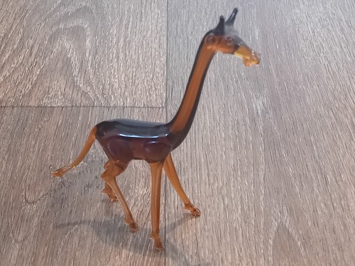 Vintage glass giraffe large - glass,