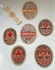 Four Daniel Fielding Oval labels plus two Bass ovals from same brewery