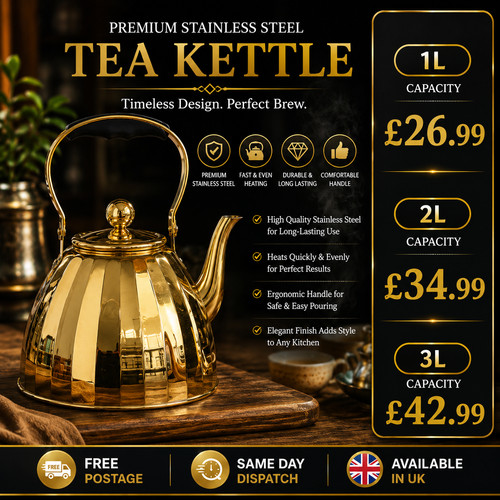 Golden stainless steel - golden,