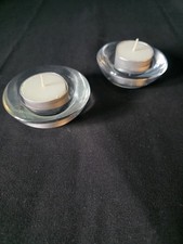 Pair of Round Glass Tealight
