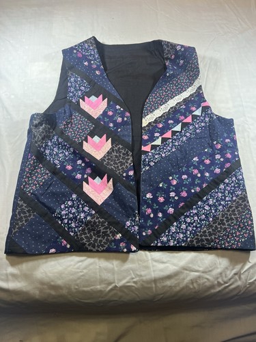 Vintage handmade vest quilted - handmade,