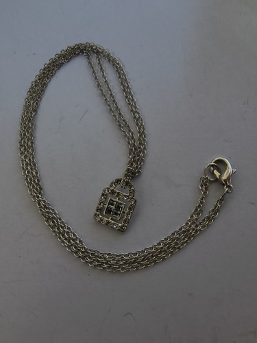 Silver tone padlock style - silver,