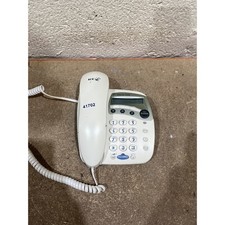 BT Decor 210 Quickdial Corded Telephone White & Grey Compact Digital Display