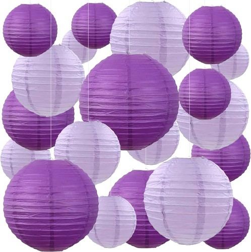 Purple paper lanterns - purple,
