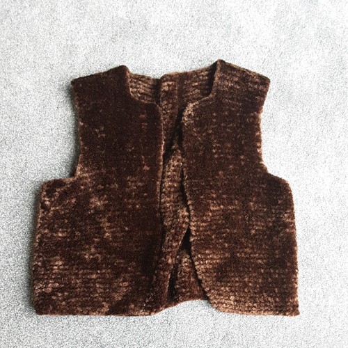 Vintage brown chenille - brown,