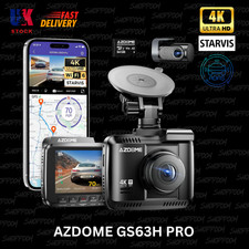 AZDOME GS63H Pro 4K + 1080P Dash Cam-WiFi, GPS, ADAS, Parking Monitor, G-Sensor