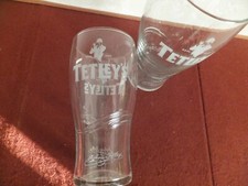 Tetleys pint glasses - pint,