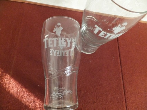 Tetleys pint glasses - pint,