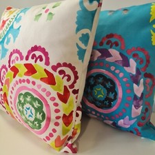 Luxury Chenille Velvet / Brocade Cushion Covers  Floral Geometric  17"X17"