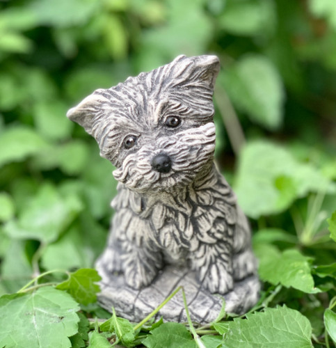 Baby westie dog statue cement - baby,