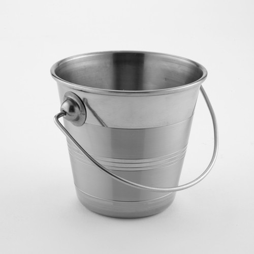 Small stainless steel bucket - stainless,