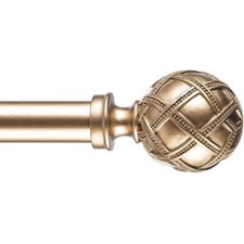 Curtain Rod Adjustable 84 To 120 Inch Gold Heavy Duty Window Pole 1in