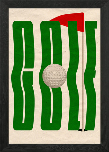Golf ball framed wall - wall, art