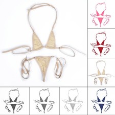 WOMEN G-STRING BIKINI THONG BOTTOM SUPER WILD BRA SET TINY EXTREME REVEALING HOT