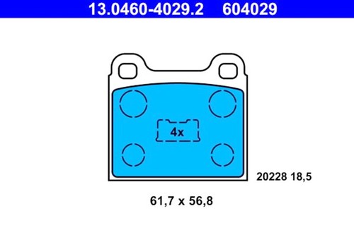 Disc brake pad set ate - ate, fits