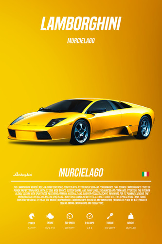 Lamborghini murcielago 24x36 - murcielago,