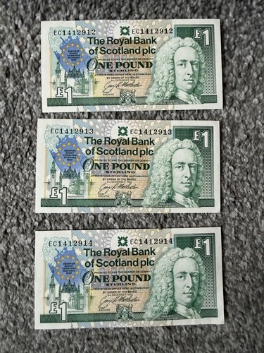 Rbs consecutive 1 notes - £1,