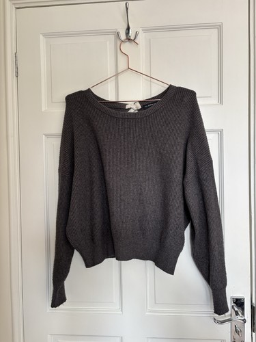 Zara knit jumper charcoal - zara, m