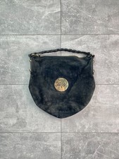 Mulberry Daria Hobo Suede Leather Sling Handbag Black