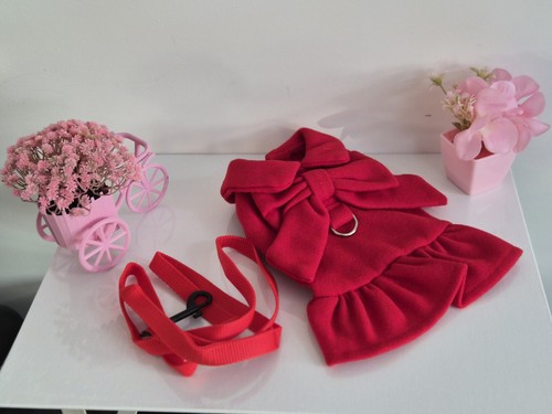 Red female dog dress - female,