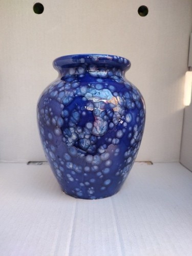 Vintage blue crater - blue, glaze