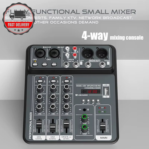 Channel audio mixer - audio, with