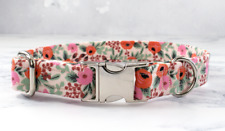 Dog Collar, Dog, Puppy, Cotton and Steel, Adjustable Dog Collar