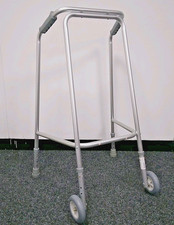 Lightweight Aluminium Wheeled Zimmer Style Frame Adjustable Height 83cm - 90.5cm