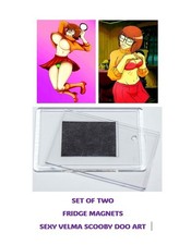 FRIDGE MAGNETS SET OF 2    SEXY VELMA FAN ART SCOOBY DOO