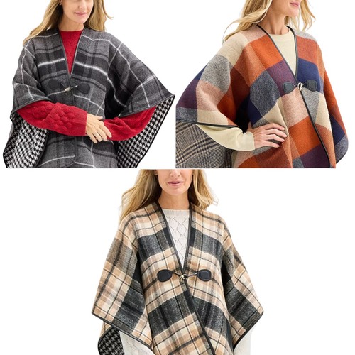 Liz claiborne wrap shawl plaid - liz,