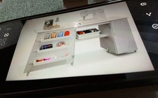 White sewing machine cabinet - white,