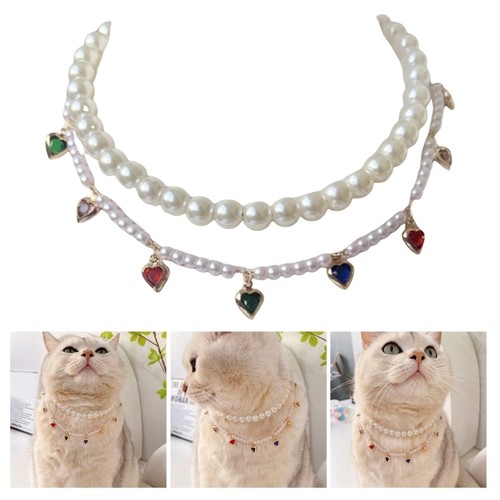 Pearls dog cats collar - cats,