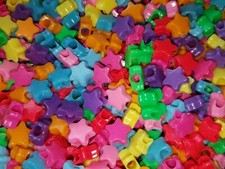 🎀 SALE 🎀 100 Star Novelty Pony Beads Mixed 10mm