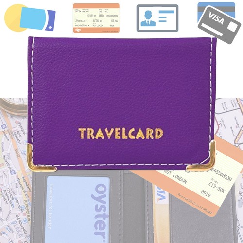 New leather travel card holder - travel,