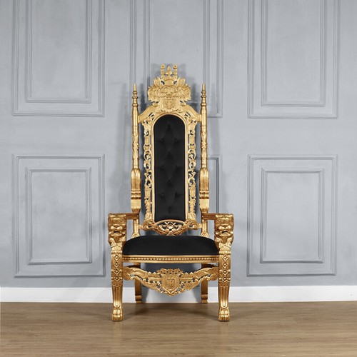 Throne chair gold - , leaf