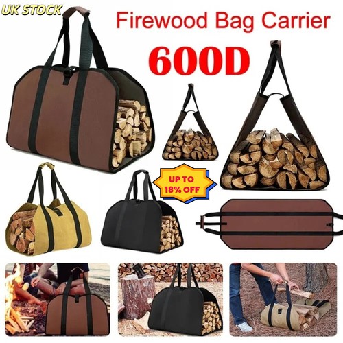 Canvas firewood wood carrier - canvas,