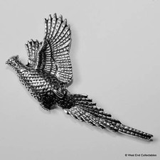 Flushed Pheasant Pewter Pin
