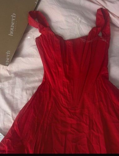 House red saira dress xs - house,