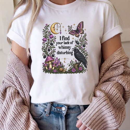 Lack whimsy crow shirt - whimsy, t-shirt