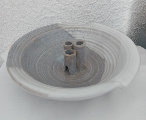 Unique studio pottery candle - pottery,